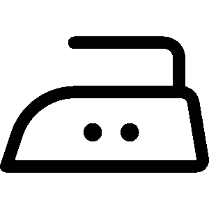 Instruction d'entretien : Repassez à température moyenne (max 150°)