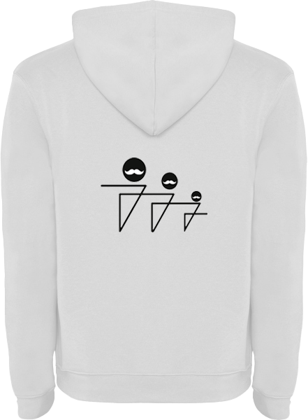 Hoodie Mouvement Novembre avec capuche - Blanc - Back