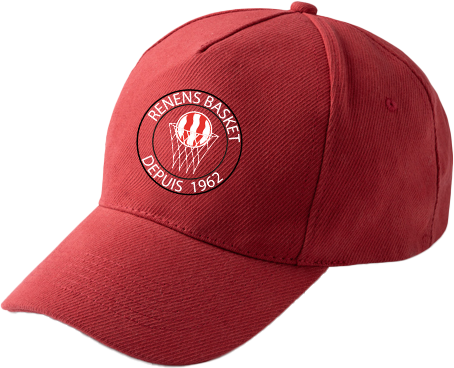 Casquette rouge Renens Basket_Left