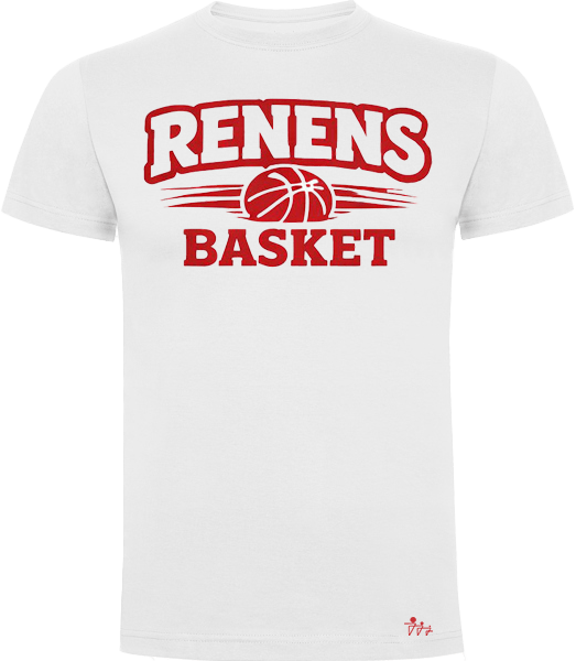 T-shirt playoff blanc Renens Basket - Front