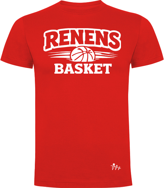 T-shirt playoff rouge Renens Basket - Front